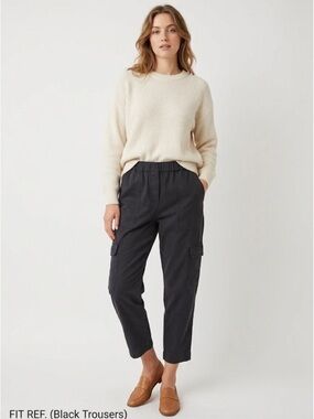 Babaton Titan Pant Mid Rise Cargo Pull On Pants Black Size 4 Cotton Silk